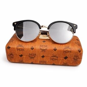 🆕️MCM 115SK 001 Round Black Sunglasses 53-20-140 Authentic